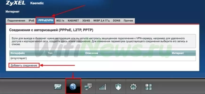 Настройка PPTP со статическим IP-адресом роутер ZyXEL